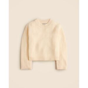 J. Crew Ribbed Cashmere Cropped Crewneck Sweater - XL